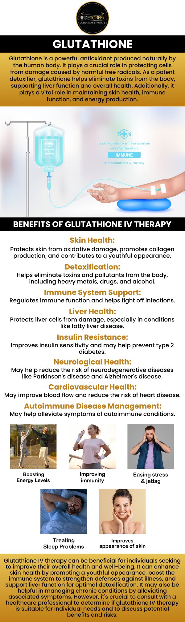 Glutathione injections are commonly used for their antioxidant properties, helping to detoxify the body, brighten skin, and improve overall skin health. Glutathione is naturally produced by the body, but supplementation through injections can enhance its benefits, particularly for skin lightening and reducing oxidative stress. Professional guidance from our experienced staff ensures safe and effective treatment tailored to individual needs. For more information, contact us today to schedule a consultation online. We are conveniently located at 1451 River Park Drive, suite 210 Sacramento, CA 95815.